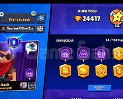 24.4K Kupa | 65 Savaşçı | 130+ Kostüm | 30+ Brawl