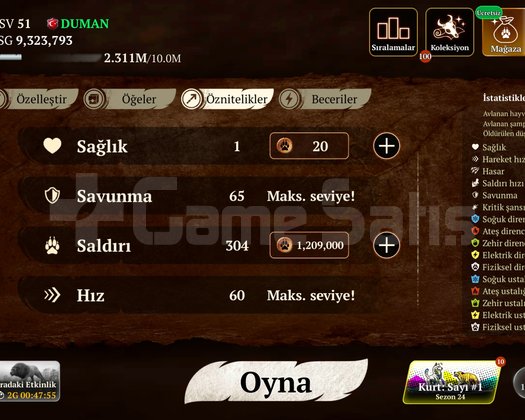 The wolf 51 seviye kaliteli hesap