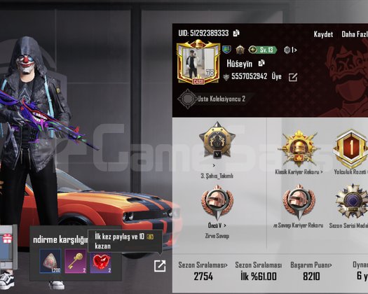 Pubg mobil m4 maskara full dopdolu hesap
