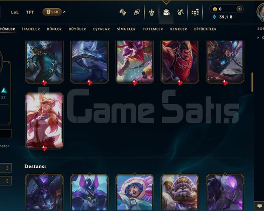 376 LEVEL / 85 SKİN / FUL HERO +MAİL +15K SATIŞ