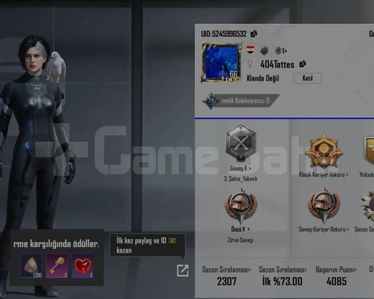 8 yıllık tek bağ bol karakterli 66 seviye
