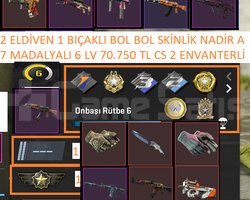 7 MADALYALI 6 LV 70.750 TL CS 2 ENVANTERLİ 2 ELDİV
