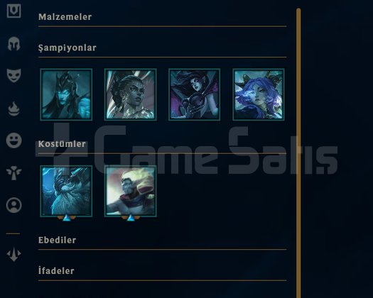 TR LoL Hesabı | Platin 2 | 72 Şampiyon | 11 Kostüm