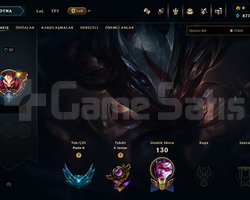TR LoL Hesabı | Platin 2 | 72 Şampiyon | 11 Kostüm