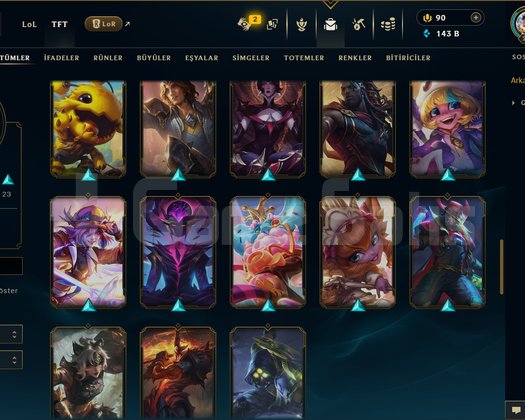 TR / 215 LEVEL / 57 SKİN / 119 HERO +MAİL