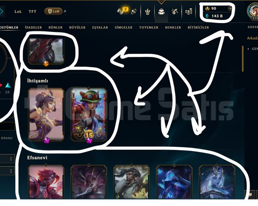 TR / 215 LEVEL / 57 SKİN / 119 HERO +MAİL