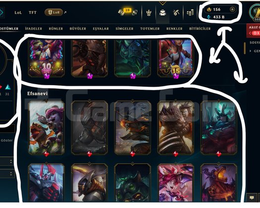 565 LEVEL / 142 SKİN / FUL HERO +MAİL +15K SATIŞ