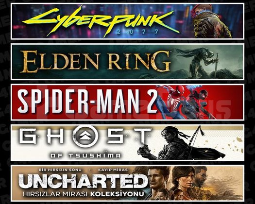 Cyberpunk +Elden +Spider 2 +Tsushima +Uncharted