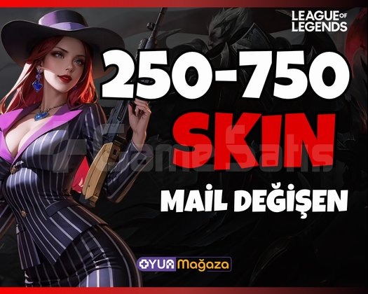 U VIP | 250-750 SKIN MAİL DEĞİŞEN RANDOM HESAP