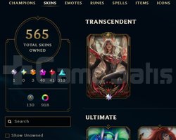 Ölümsüzleştirilmiş Efsane Ahri+565 skin, 918 renk