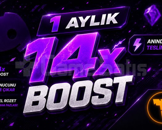 Discord 1 Aylık 14x Boost