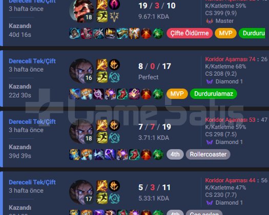 TR Grandmaster EUW Master Güvenilir Boost