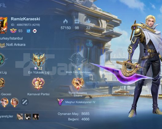 MOBİLE LEGENDS HESABIM SATILIK ŞAHSİ HESABIM