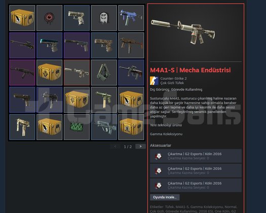 steam cs2 hesabı hesapta farklı oyunlar var