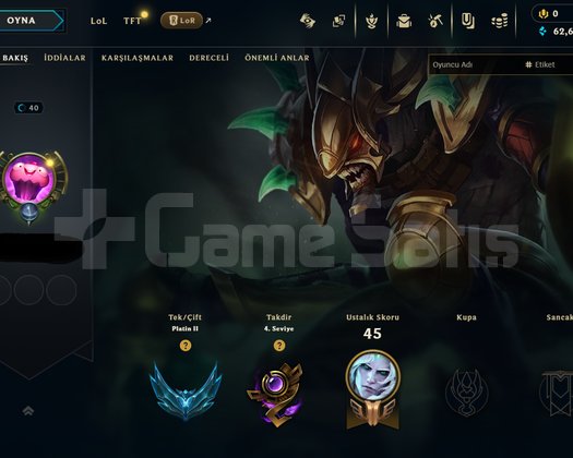 LOL EUWEST PLAT2 MAIL ONAYSIZ SMURF HESAP