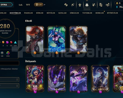 280 Kostüm full champ 564 level BEDAVA