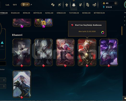 TR - LVL 562 - ZÜMRÜT 3 - SKIN 91 - ÖZ 216K -2018