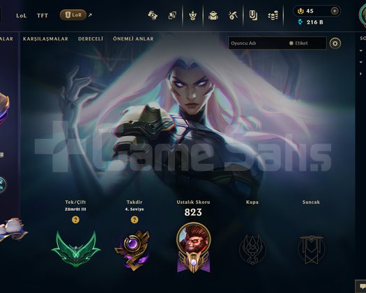 TR - LVL 562 - ZÜMRÜT 3 - SKIN 91 - ÖZ 216K -2018