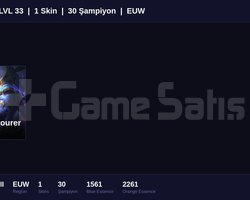 EUW / 33 LVL + 1 SKİN + SILVER III + M-ONAYSIZ !!