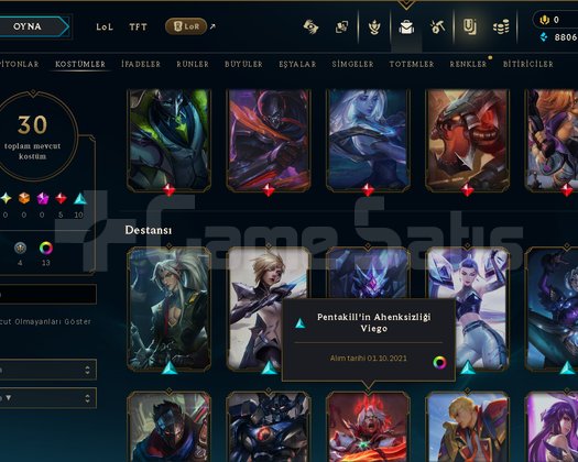 UNRANKED HİGH MMR 30 SKİN GANİMET DOLU HANMADE