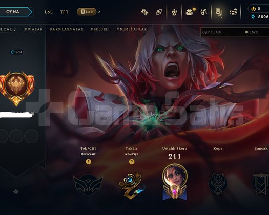 UNRANKED HİGH MMR 30 SKİN GANİMET DOLU HANMADE