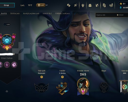 UNRANKED HİGH MMR 51 SKİN 168 LVL HANMADE