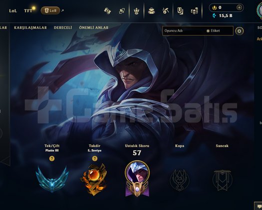 Euw Plat 3 Hesap l 30 LP Geliyor.