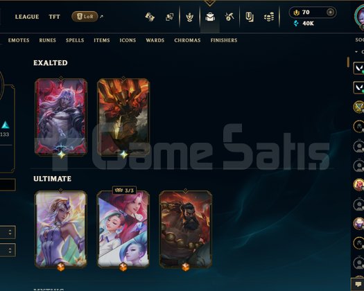 ÇOK DOLU VALO VE LOL HESABI 2 EXALTED SKİN