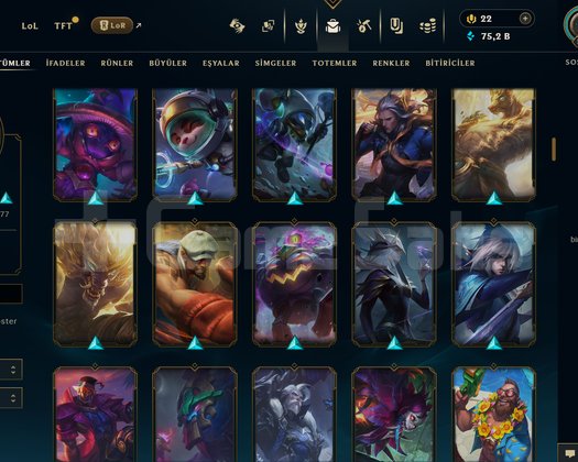 EUW Sunucusu-Zümrüt 3 25LP-512 Level Hesap