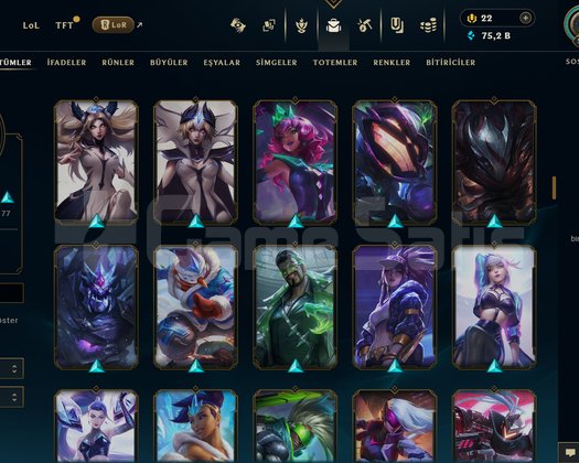 EUW Sunucusu-Zümrüt 3 25LP-512 Level Hesap