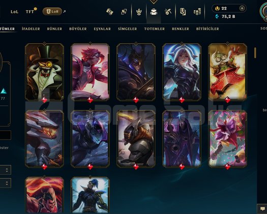 EUW Sunucusu-Zümrüt 3 25LP-512 Level Hesap