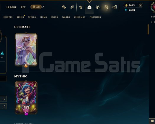 TR | 92 SKİN | UNRANKED + 3615 RP
