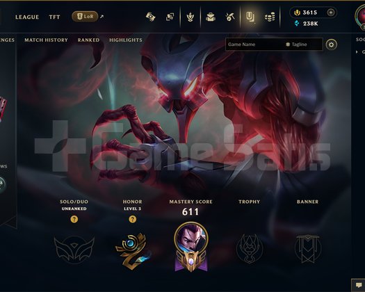 TR | 92 SKİN | UNRANKED + 3615 RP