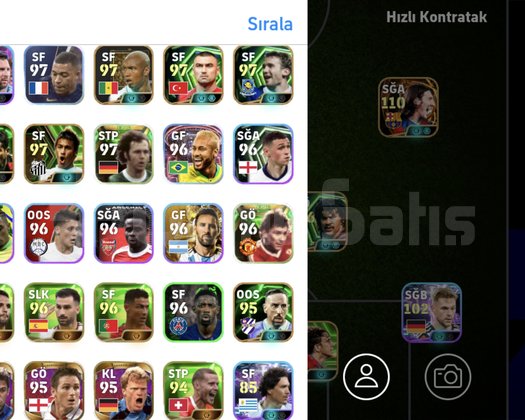 3280+ 110 Messi 109 cruyff full hesap