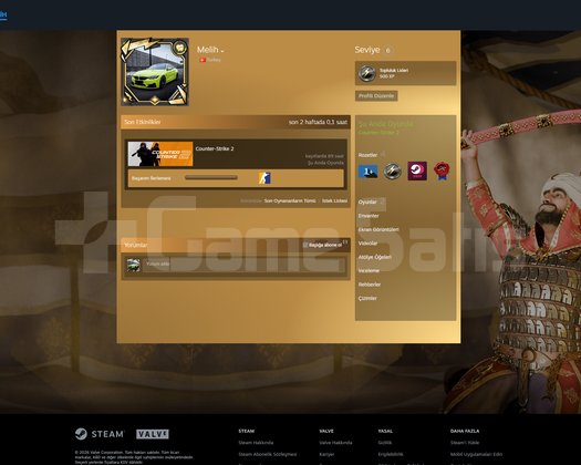 CS PRIME + 5 40 SKIN + OYUN + 26 LVL CS- ARKA PLAN