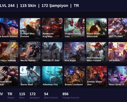 TR / 244 LVL + 115 SKİN + SILVER IV !!