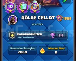 10 yıllık Clash Royale hesabı.