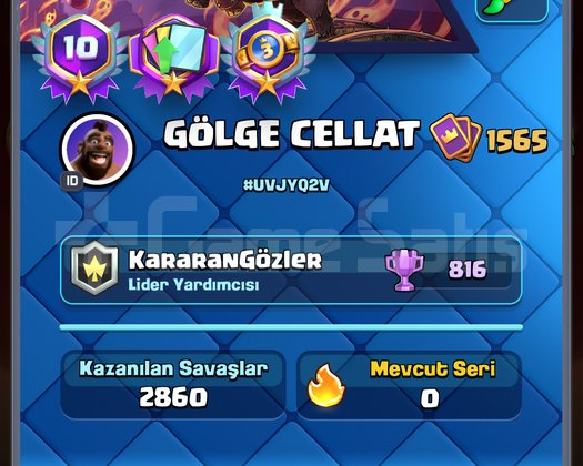 10 yıllık Clash Royale hesabı.