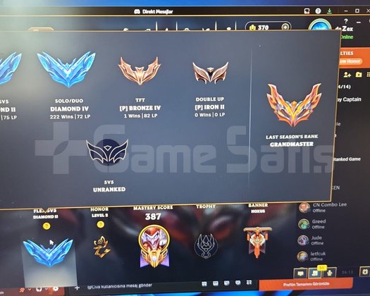 UZİ VE FAKER SKİNLİ GRAND MASTER HESAP