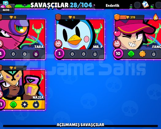 Brawl Stars Uygun Fiyatlı Hesap - 4890 Kupa / 28 K