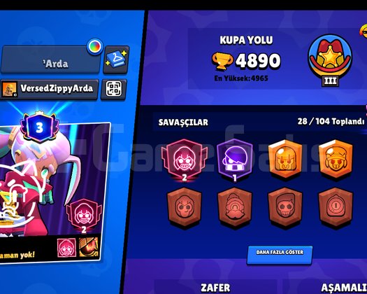 Brawl Stars Uygun Fiyatlı Hesap - 4890 Kupa / 28 K