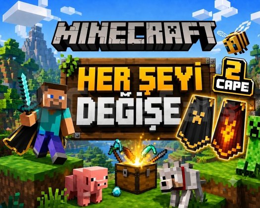 MINECRAFT / HER ŞEYİ DEĞİŞEN / PREMİUM +2 CAPE