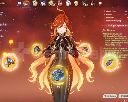 genshin impact mavuika c1+16 adet 5 star hesap