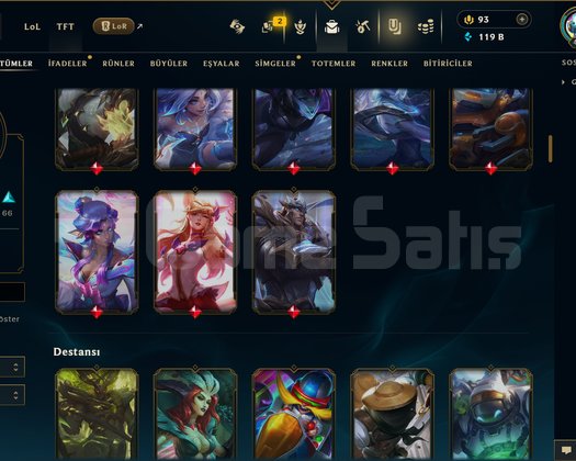 497 LEVEL / 142 SKİN / FUL HERO +MAİL +15K SATIŞ