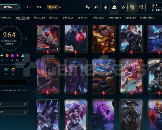 447 LEVEL / 264 SKİN / FUL HERO +MAİL +TELEFON