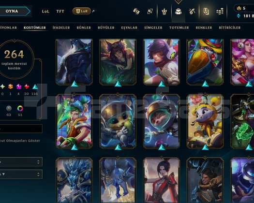 447 LEVEL / 264 SKİN / FUL HERO +MAİL +TELEFON