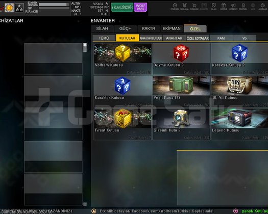 WOLFTEAM 4 KARTLI BEDAVA FİYATINA FULL HESAP