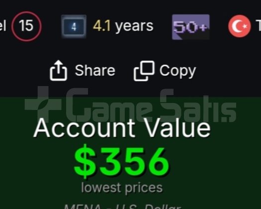 356 değerinde 74 oyunlu Ana Hesabım