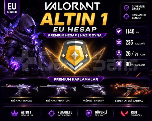 ALTIN 1 VALORANT HESABI | Bol Skinli
