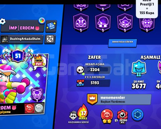 Brawl stars hesap 68bin kupa